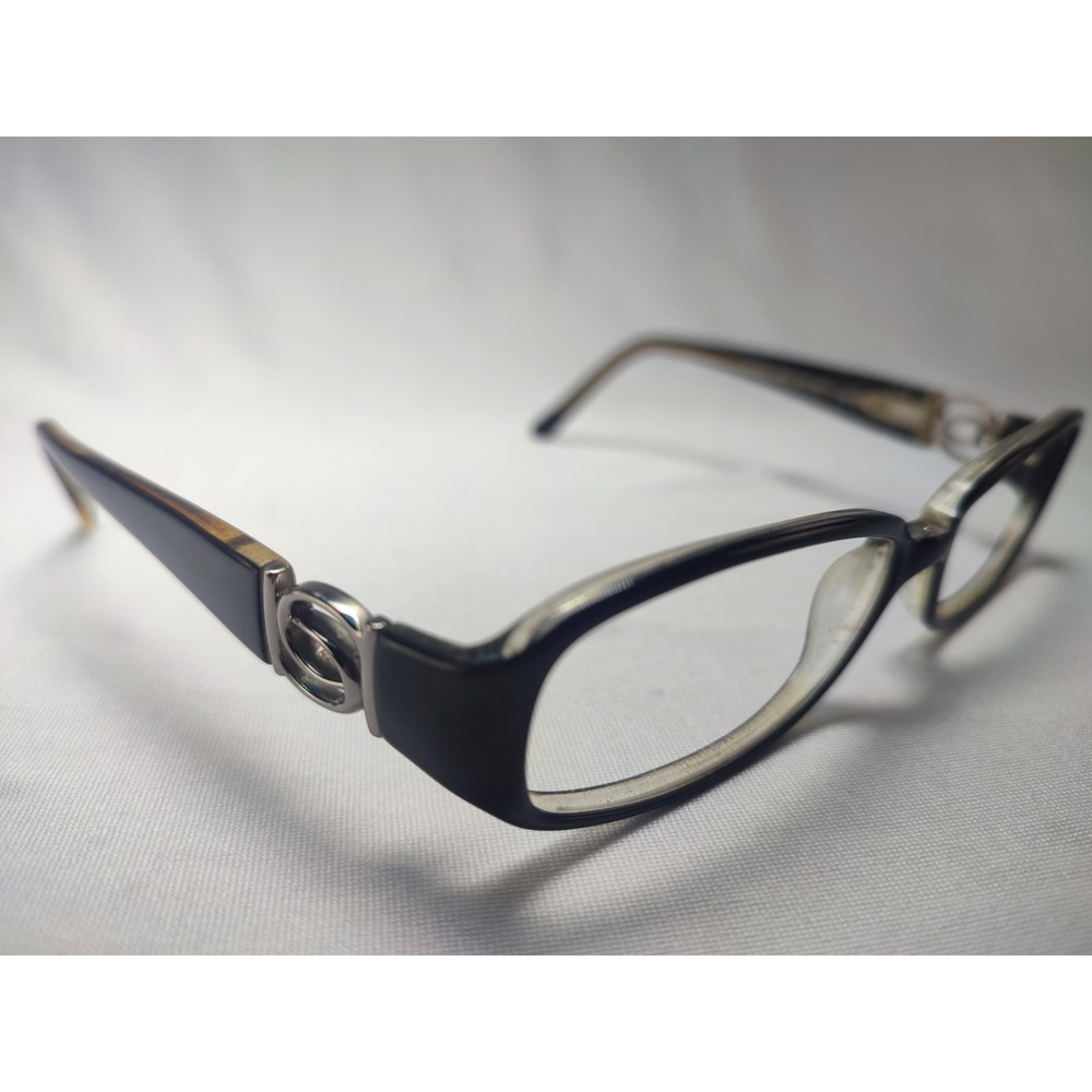 Bebe Academic BB5601 Jet Black Gold Glitter Women Eyeglass Frames 135